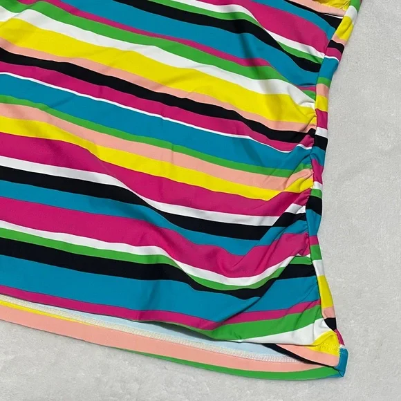 Anne Cole Striped One Piece SwimTankini Top Sz X-Large - Picture 6 of 13